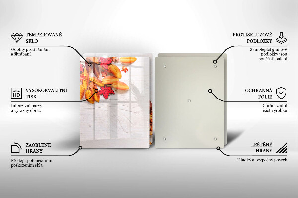 Chopping board Autumn leaves