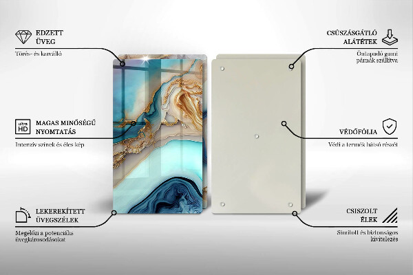 Chopping board Multicolored marble