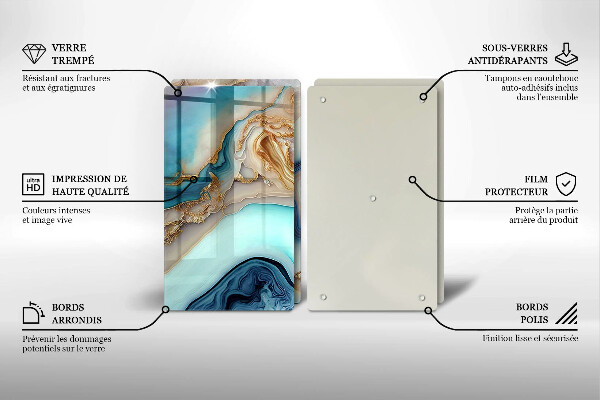 Chopping board Multicolored marble