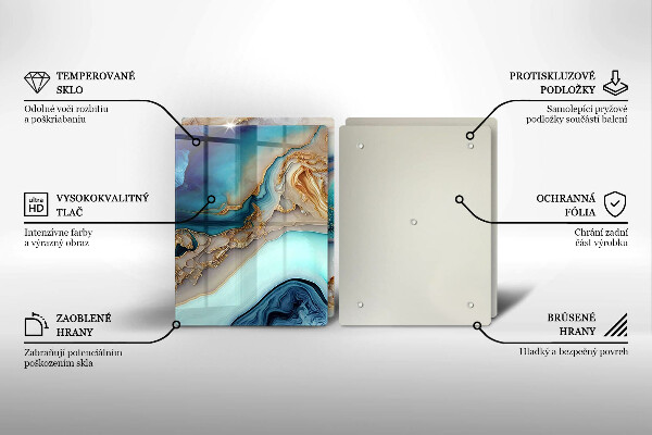 Chopping board Multicolored marble