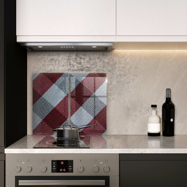 Chopping board Red white grille