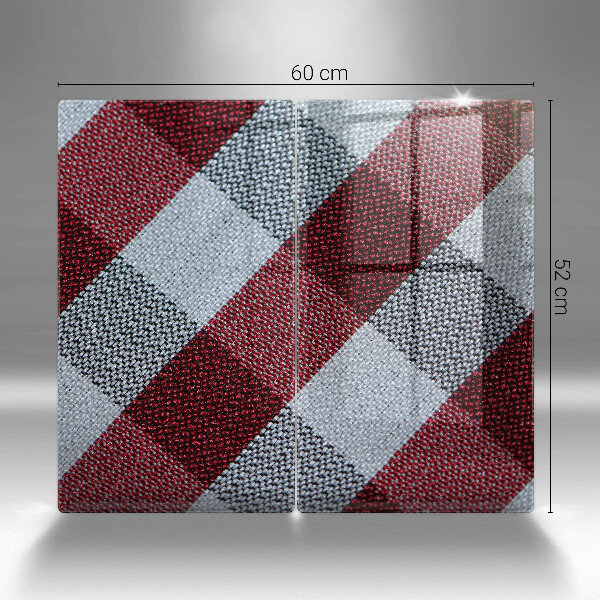 Chopping board Red white grille