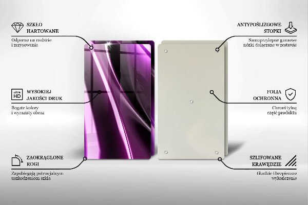 Chopping board Purple abstraction