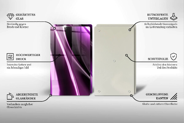 Chopping board Purple abstraction