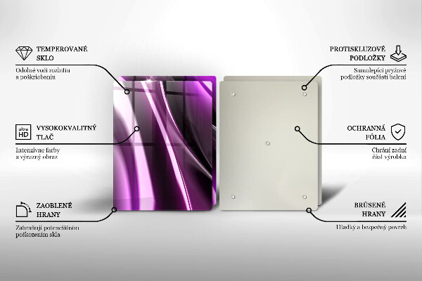 Chopping board Purple abstraction