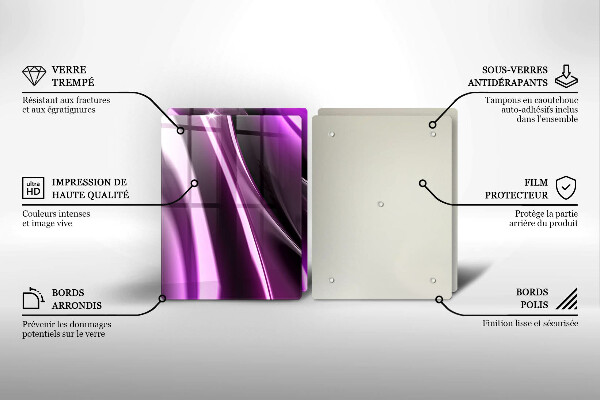 Chopping board Purple abstraction