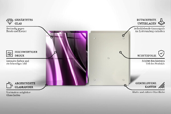 Chopping board Purple abstraction