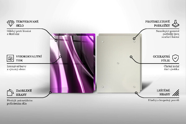 Chopping board Purple abstraction