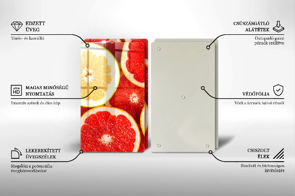 Chopping board Grapefruit slices