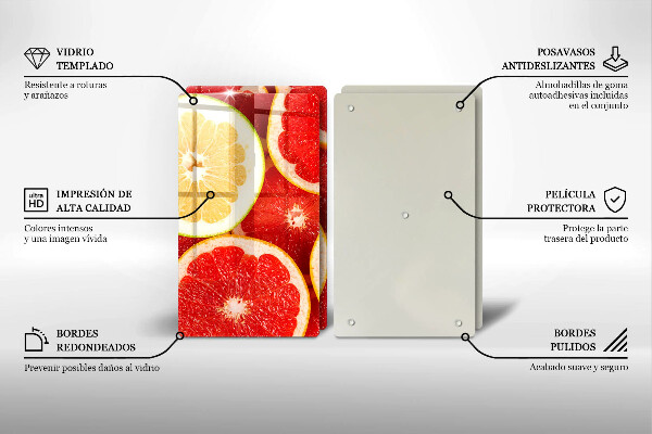 Chopping board Grapefruit slices