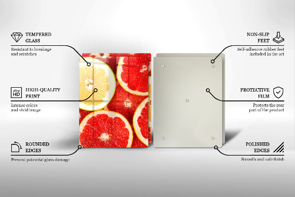 Chopping board Grapefruit slices