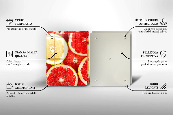 Chopping board Grapefruit slices