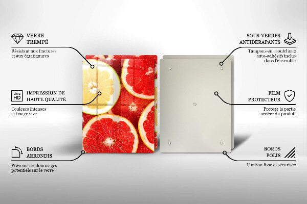 Chopping board Grapefruit slices