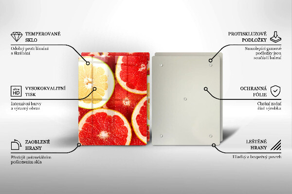 Chopping board Grapefruit slices