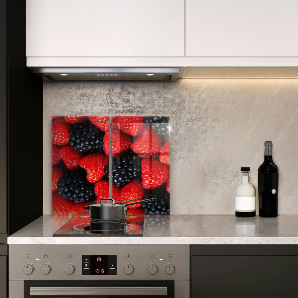 Chopping board Raspberries and blackberries