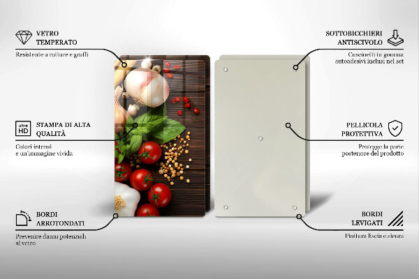 Chopping board Vegetables on the table