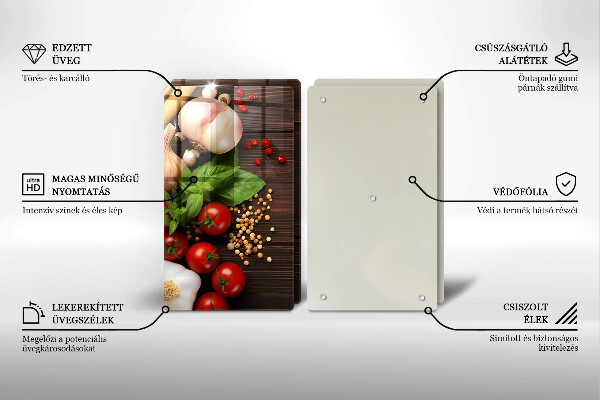 Chopping board Vegetables on the table