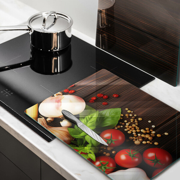 Chopping board Vegetables on the table