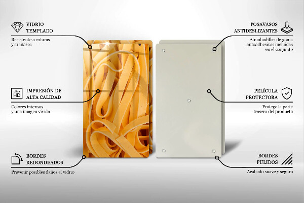 Chopping board Tagliatelle pasta