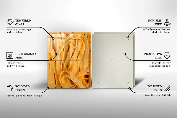 Chopping board Tagliatelle pasta