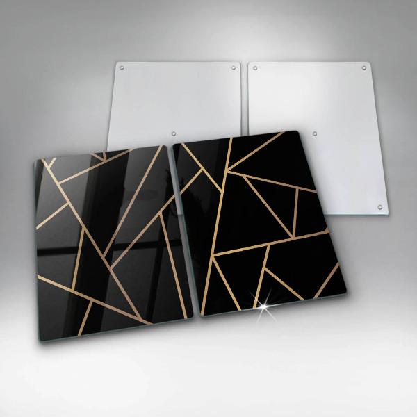 Chopping board Black abstraction