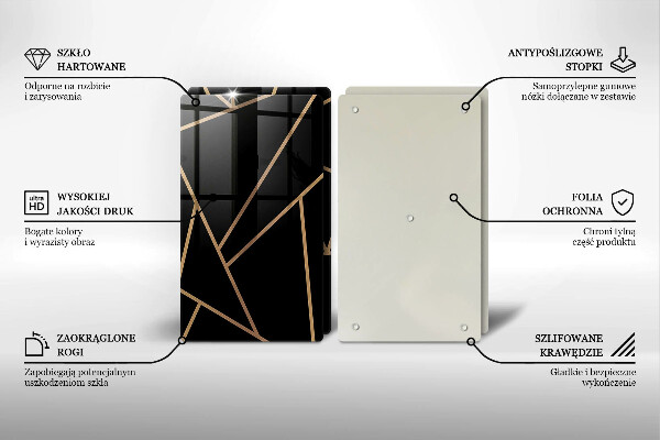 Chopping board Black abstraction