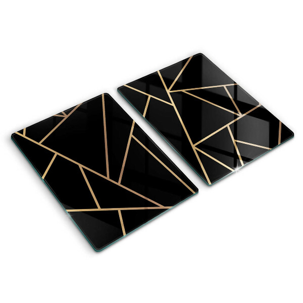 Chopping board Black abstraction