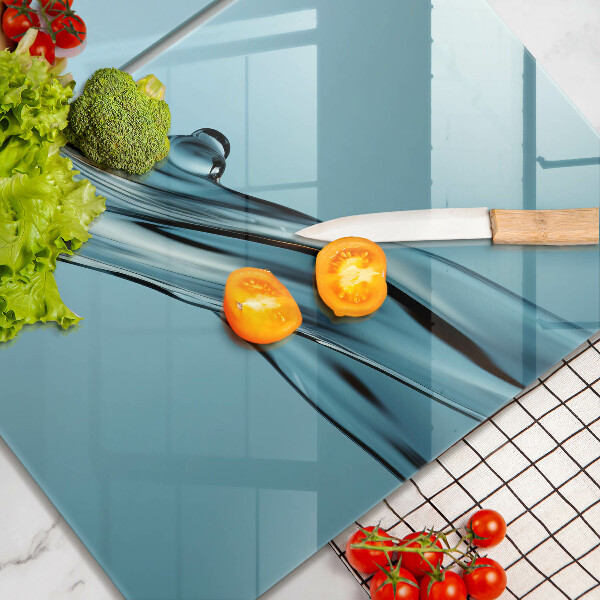 Chopping board Water on a blue background