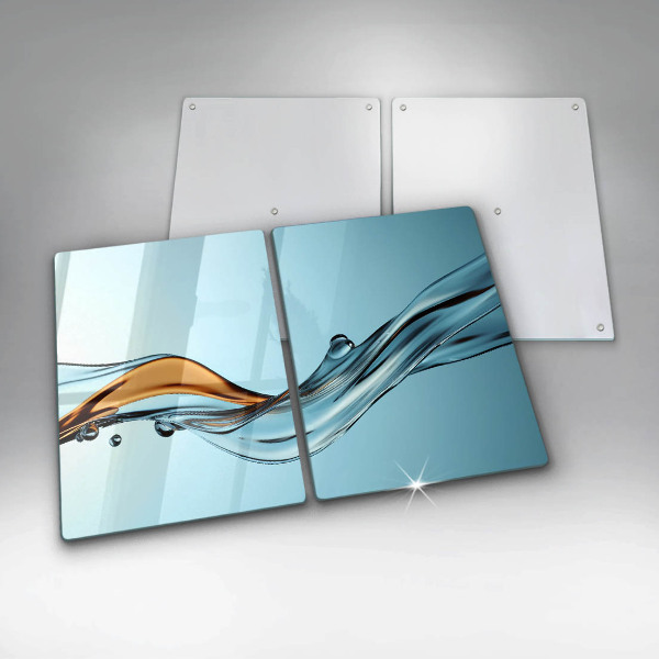 Chopping board Water on a blue background