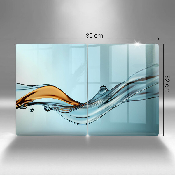 Chopping board Water on a blue background