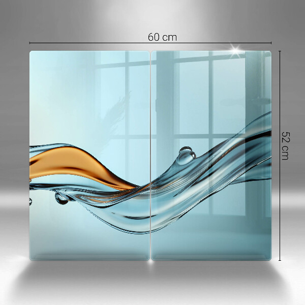 Chopping board Water on a blue background