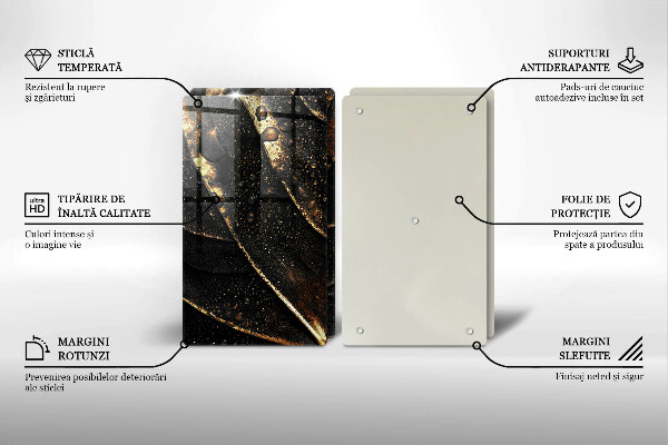 Chopping board Golden leaf