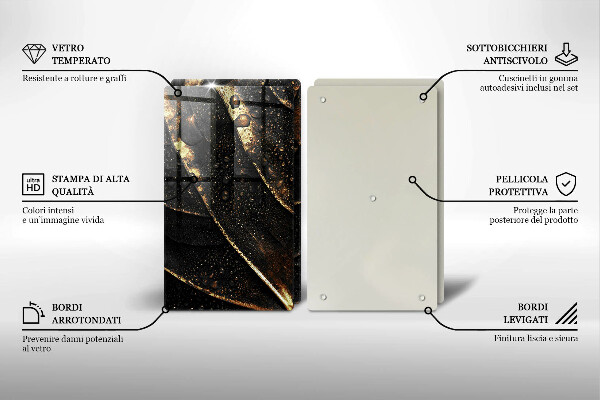 Chopping board Golden leaf