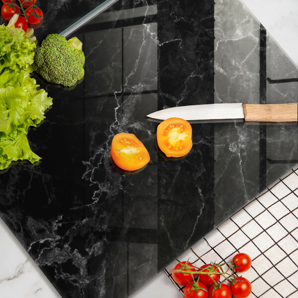 Glass chopping board Elegant marble