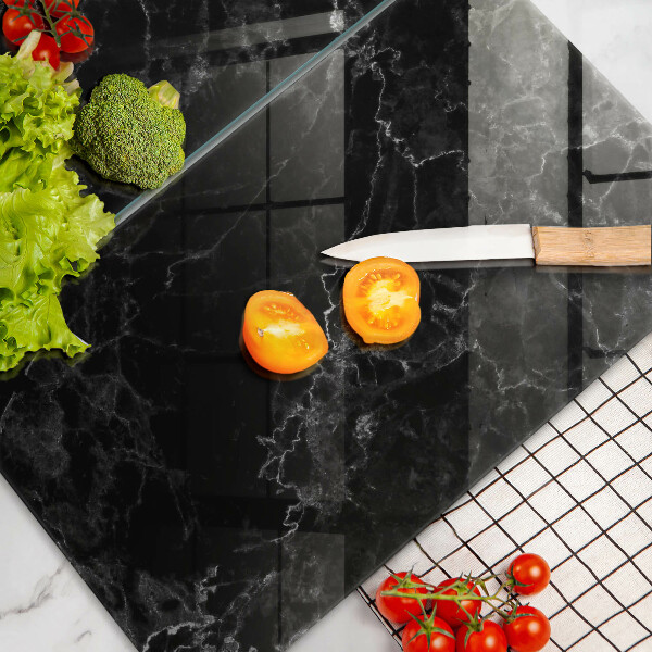 Glass chopping board Elegant marble