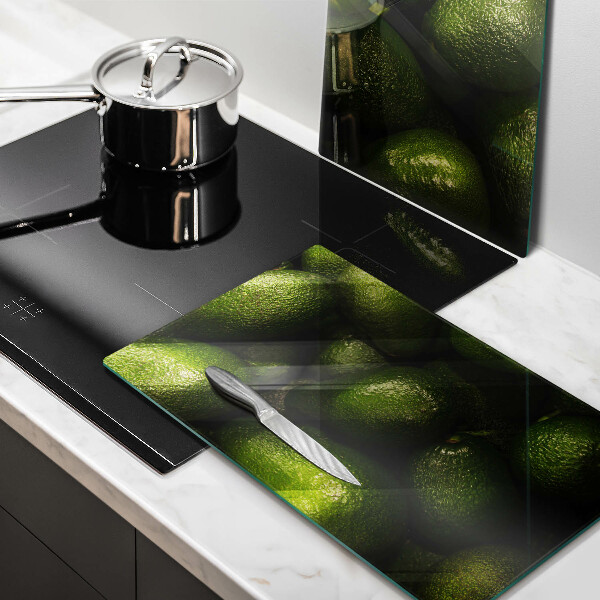Glass chopping board Avocado fruit