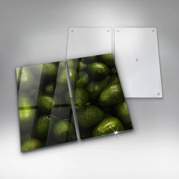 Glass chopping board Avocado fruit