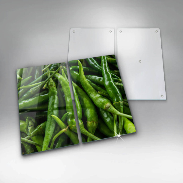 Glass chopping board Pods peas