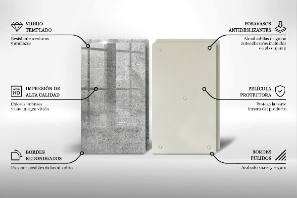 Glass chopping board Concrete texture