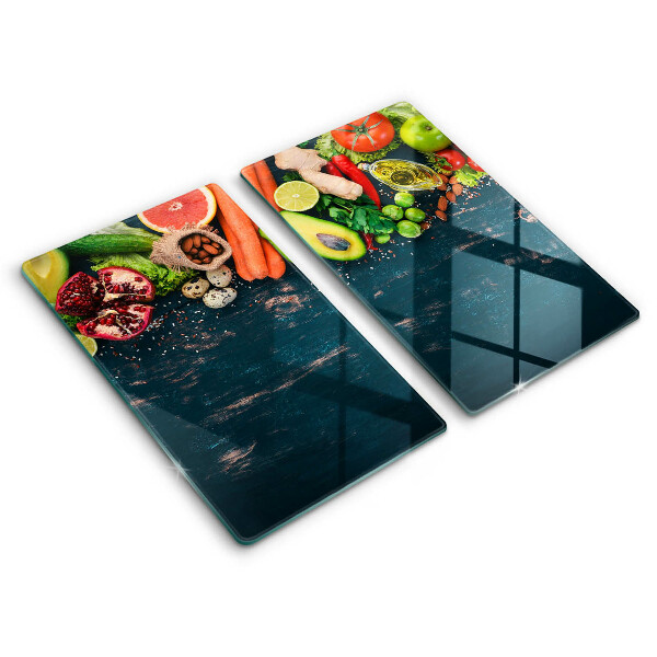 Glass chopping board Fruits and vegetables