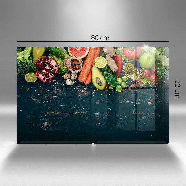 Glass chopping board Fruits and vegetables