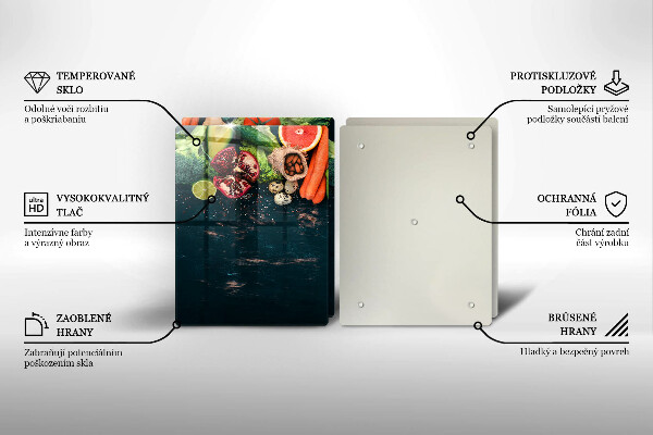 Glass chopping board Fruits and vegetables