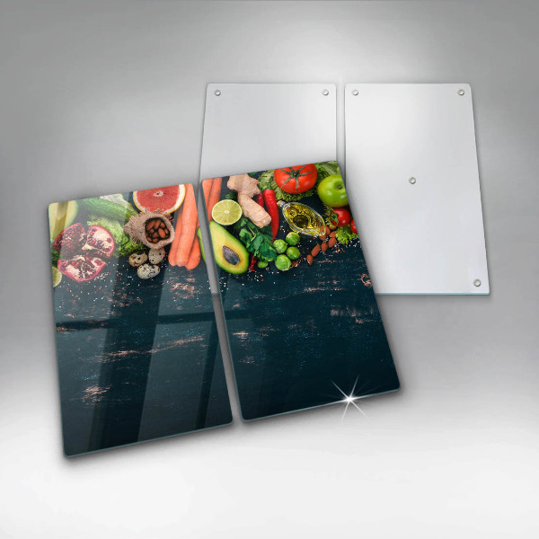 Glass chopping board Fruits and vegetables