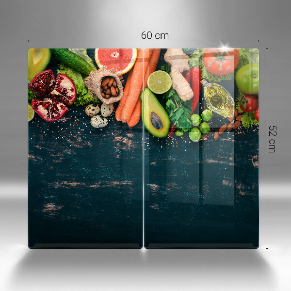 Glass chopping board Fruits and vegetables
