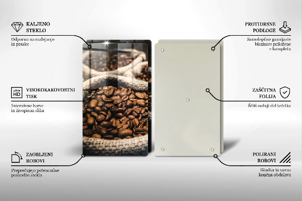 Glass chopping board Coffee grain bags