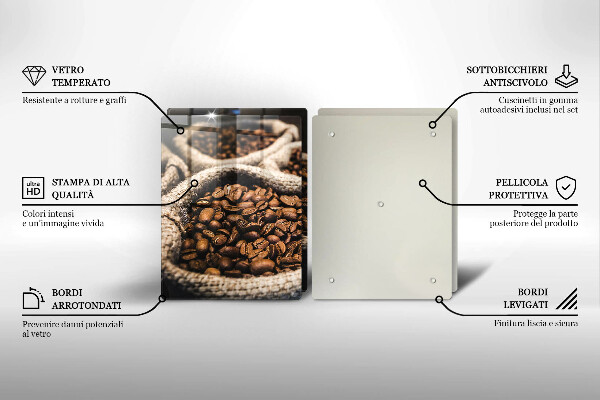 Glass chopping board Coffee grain bags