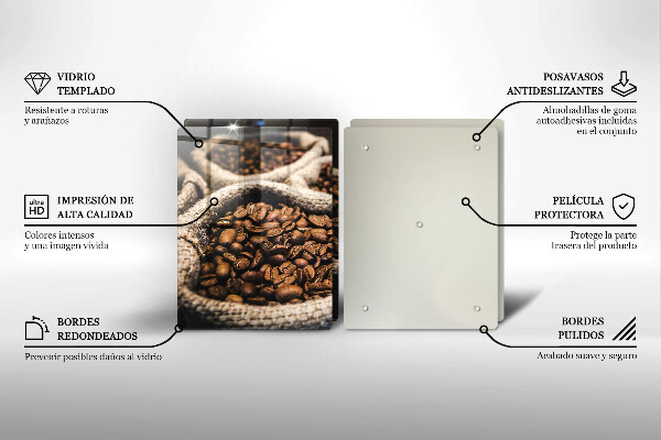 Glass chopping board Coffee grain bags