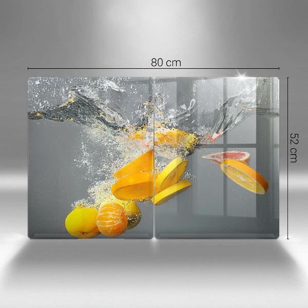 Chopping board Lemons in water