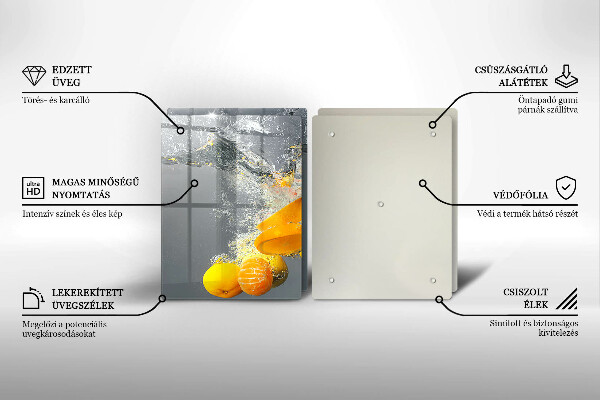 Chopping board Lemons in water