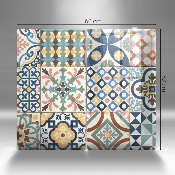 Glass chopping board Decorative tiles